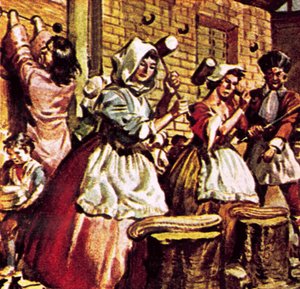 Wizyta w więzieniu Newgate autorstwa English School