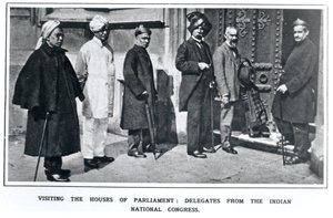 Zwiedzanie izb parlamentu: Delegaci Indyjskiego Kongresu Narodowego, 1919 autorstwa English School