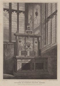 Pomnik Wadhama, Kościół Mariacki, Ilminster, Somerset (rycina) autorstwa English School