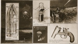 Iluminacje wojenne różnych typów, które dowiodły swojej wartości, z The Illustrated War News autorstwa English School
