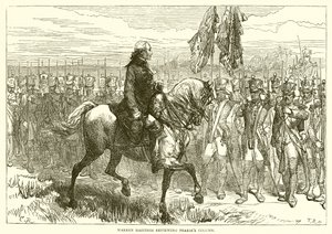 Warren Hastings przegląda kolumny Pearses autorstwa English School