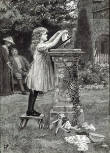 Dzień prania, z „Godziny wypoczynku”, 1888 autorstwa English School