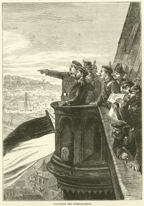 Oglądanie bombardowania, grudzień 1870 autorstwa English School