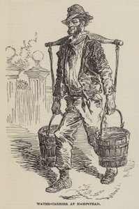 Water-Carrier w Hampstead (grawerowanie) autorstwa English School