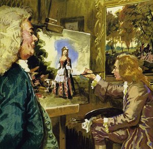 Obraz Watteau Taniec autorstwa English School
