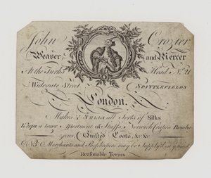 Weaver and Mercer, John Crozier, karta handlowa autorstwa English School