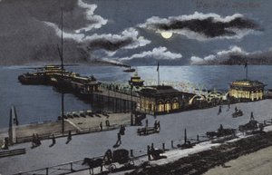 West Pier, Brighton, Sussex (druk kolorowy) autorstwa English School