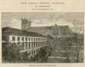 Dormitorium Westminster, z College Garden autorstwa English School
