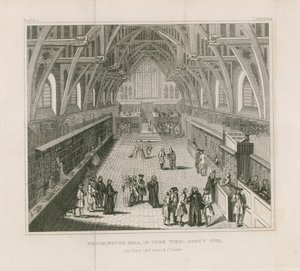 Westminster Hall w czasie kadencji, około 1770 autorstwa English School