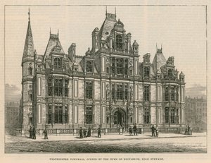 Ratusz w Westminster, otwarty przez księcia Buccleuch, Wysokiego Stewarda autorstwa English School