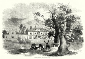 White Lodge, Richmond Park (grawerowanie) autorstwa English School