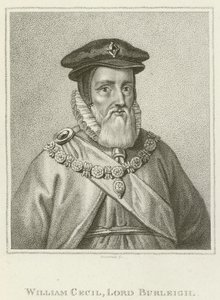 William Cecil, Lord Burleigh (grafika) autorstwa English School