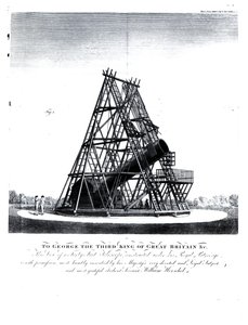 Czterdziestostopowy teleskop Williama Herschelsa autorstwa English School