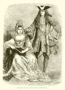 Wilhelm III Orański i królowa Mary autorstwa English School