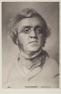 William Makepeace Thackeray (1811-1863), angielski powieściopisarz (litografia) autorstwa English School