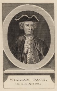 William Page, stracony w kwietniu 1758 autorstwa English School