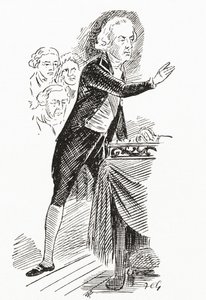 William Pitt Młodszy przemawiający w Izbie Gmin autorstwa English School