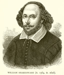 William Szekspir (ur. 1564, ur. 1616) autorstwa English School