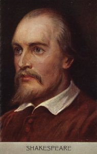 William Shakespeare (ok. 1564-1616), angielski dramaturg i poeta (kolorowa litografia) autorstwa English School