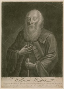 William Walker, w wieku 123 lat, urodzony w 1613, zmarł w 1736 autorstwa English School