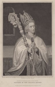 William of Wykeham, biskup Winchester, założyciel New College w Oksfordzie (grafika) autorstwa English School