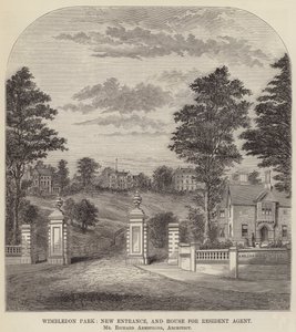 Wimbledon Park, nowe wejście i dom dla agenta rezydenta (grawerowanie) autorstwa English School