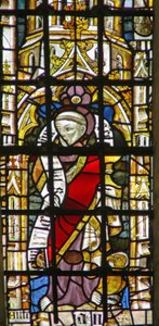 Okno Ww przedstawiające fragmentaryczną figurę autorstwa English School