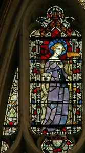 Okno przedstawiające św. Sidwell autorstwa English School