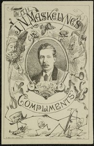 Z komplementami JN Maskelyne, c.1875 (grawerowanie) autorstwa English School