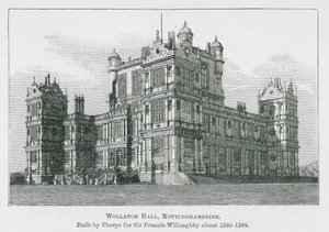 Wollaton Hall, Nottinghamshire (litografia) autorstwa English School