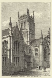 Katedra w Worcester, od strony północno-wschodniej autorstwa English School