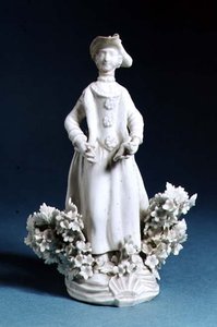 Figura Worcester towarzysza sportowca, niepomalowana, koniec XVIII w. (porcelana) autorstwa English School