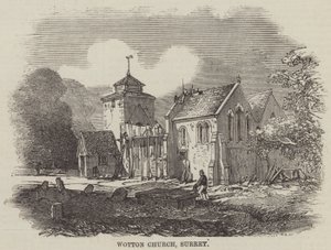 Kościół Wotton, Surrey (grawerowanie) autorstwa English School
