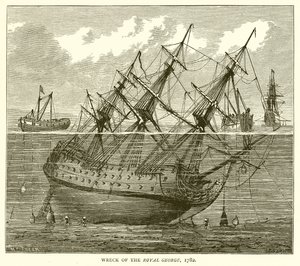 Wrak Royal George, 1782 autorstwa English School