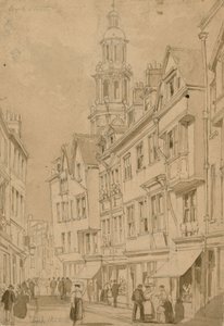 Wych Street, Londyn (wc na papierze) autorstwa English School