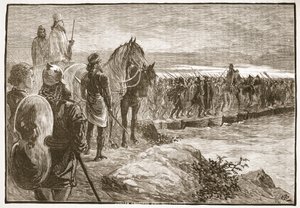 Kserkses przekraczający Hellespont autorstwa English School