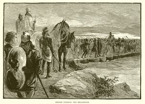 Kserkses przekraczający Hellespont autorstwa English School