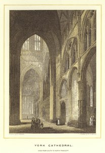 Katedra w Yorku, widok z południa na północny transept autorstwa English School