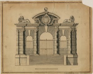 Schody York, Inigo Jones, ok. 1626 autorstwa English School