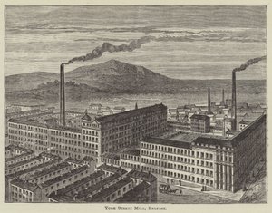 York Street Mill, Belfast (grawerowanie) autorstwa English School