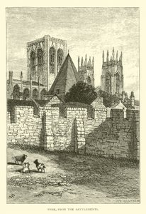 York, z Battlements autorstwa English School