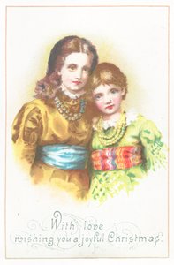 Młode Dziewczyny, Kartka Świąteczna autorstwa English School