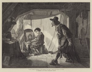 Młody Rubens zaskoczony przez swojego Mistrza, Van Oorta (grafika) autorstwa English School