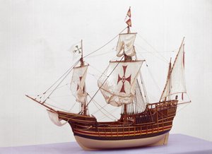 Model Santa Maria w skali 1:20 (drewno) (patrz także 3225)