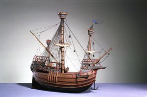 Model carracka flamandzkiego z ok. 1480 w skali 1:60 (drewno)