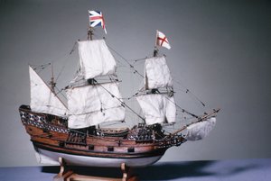 Model Mayflowera z 1620 roku w skali 1:60 (drewno) (patrz też 3220)