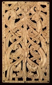 English Bone Pierced Relief, c.1125-50: Dawniej oprawa drukowanej Biblii, 1552 autorstwa English School English School