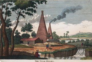 Piece Tyle, 1780-1830 (akwaforta ręcznie kolorowana) autorstwa English School English School