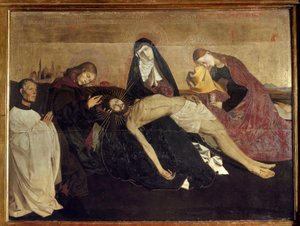 Pieta z Villeneuve les Avignon. Obraz Enguerrand Quarton (1410 - 1462)