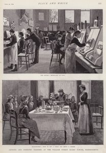 Szkolenie artystyczne i domowe w William Street Board School, Hammersmith, Londyn (lito)